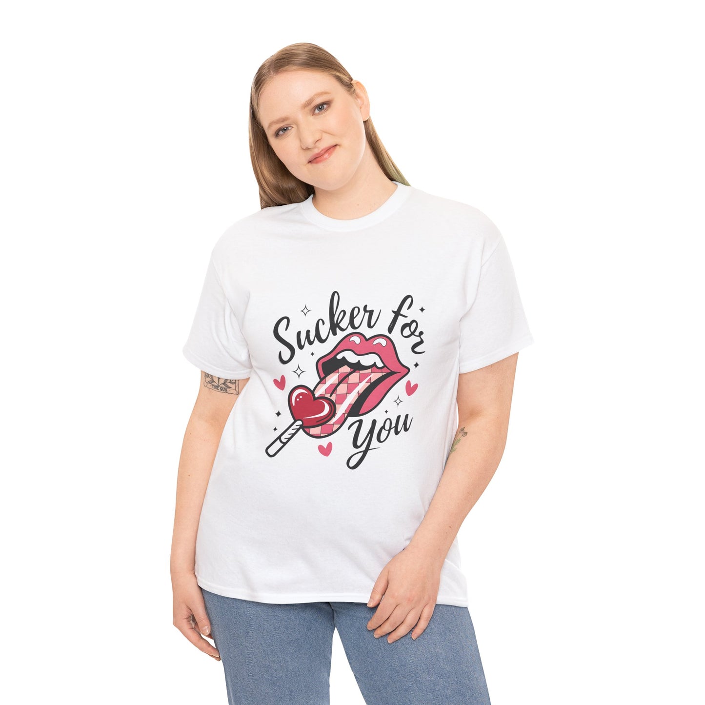 Cute Sucker for You Valentines Day Tshirt, Unisex Tee, Valentine's Day Gift, Funny Valentine Shirt, Heart Design Tee, Love Shirt