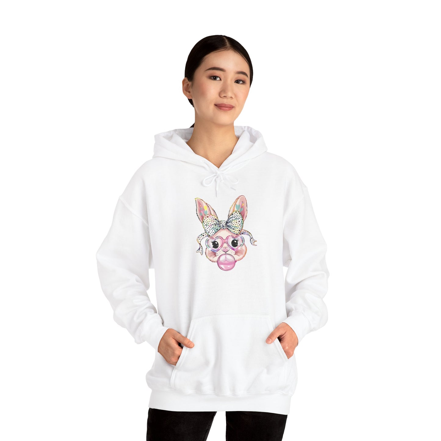 Glittery Bunny Easter Hoodie