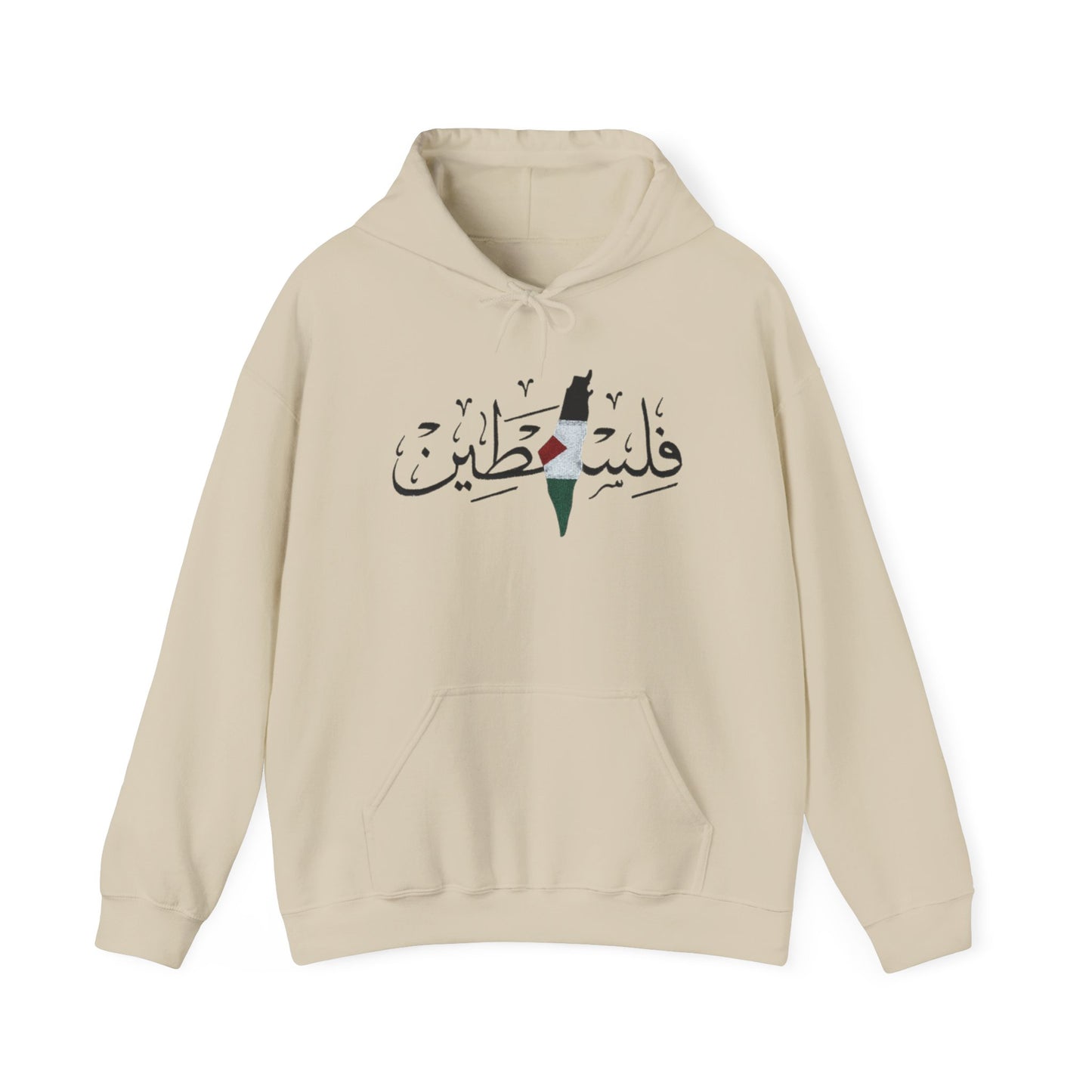 Palestine Map Embroidered Hoodie