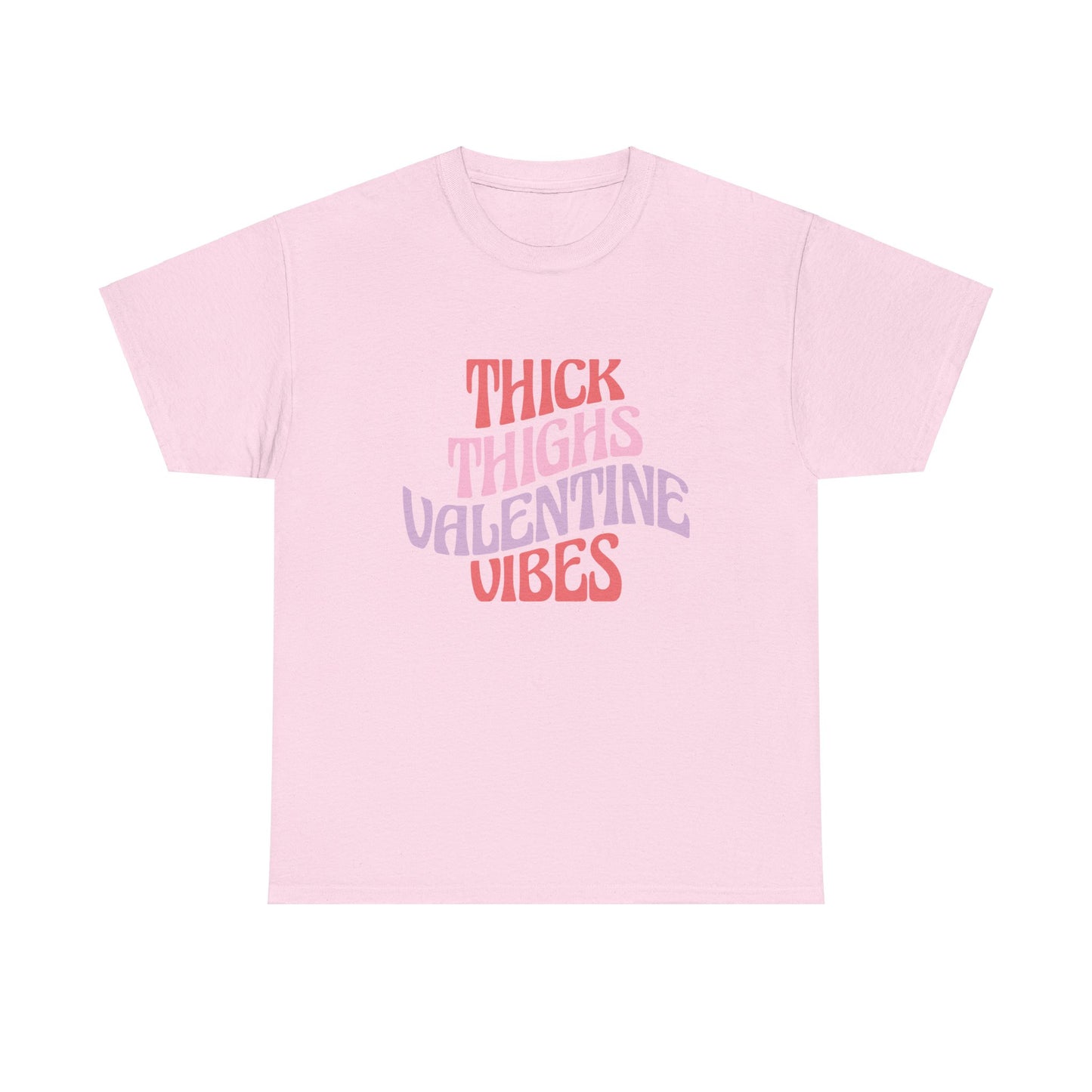 Thick Thigh Valentines Vibes Unisex Heavy Cotton Tee, Valentines Day T-Shirt, Casual Comfy Shirt, Thick Thigh Appreciation Top, Plus Size