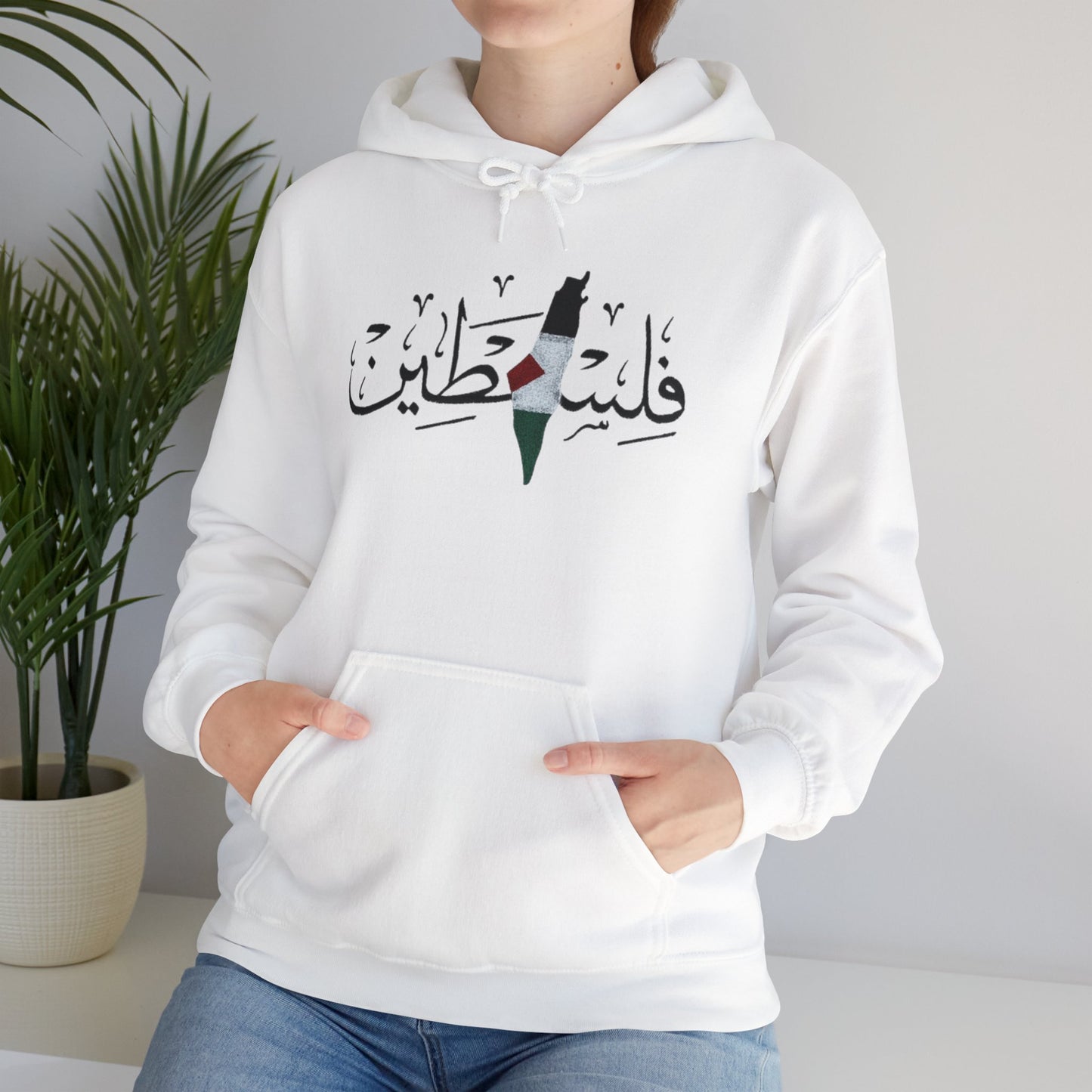 Palestine Map Embroidered Hoodie