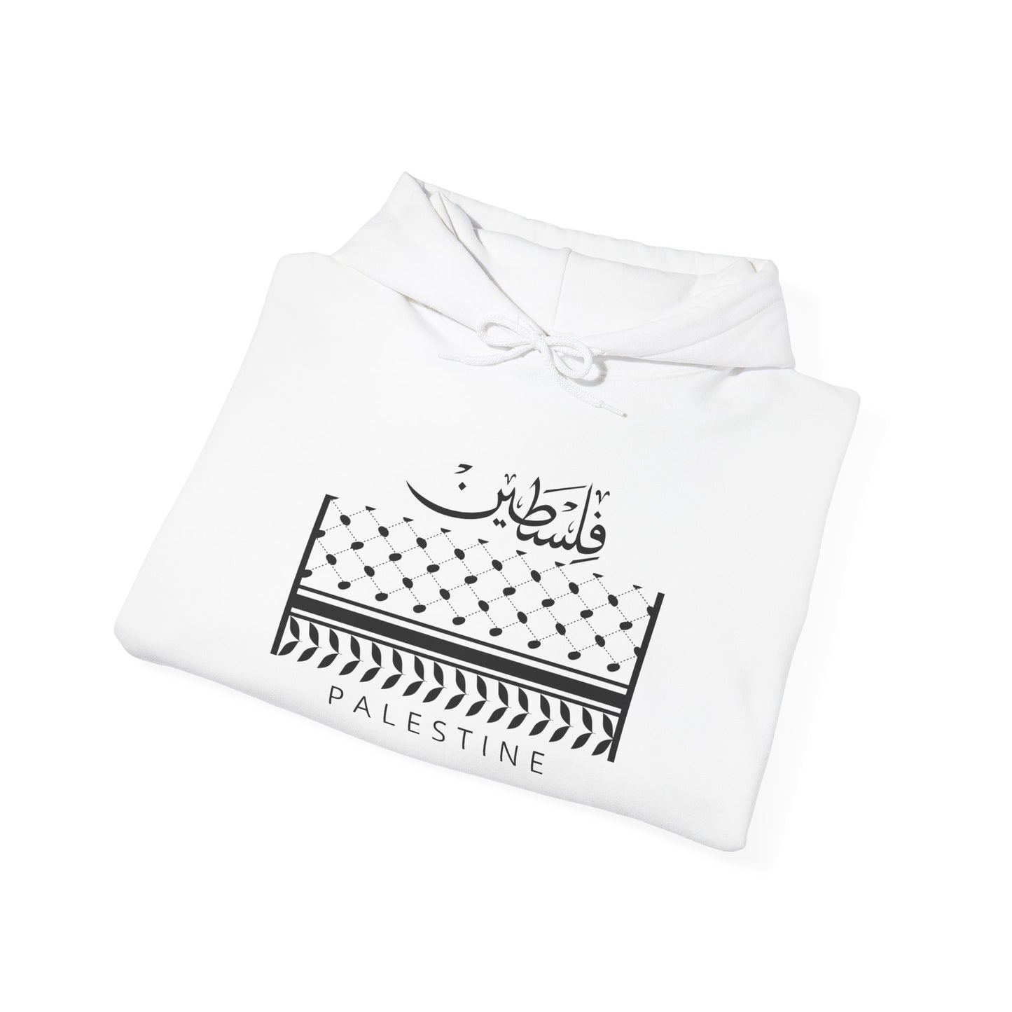 Palestine Keffiyeh Style Embroidered Hoodie - Unisex Sweatshirt, Arab Traditional Design, Palestinian Cultural Apparel, Middle Eastern