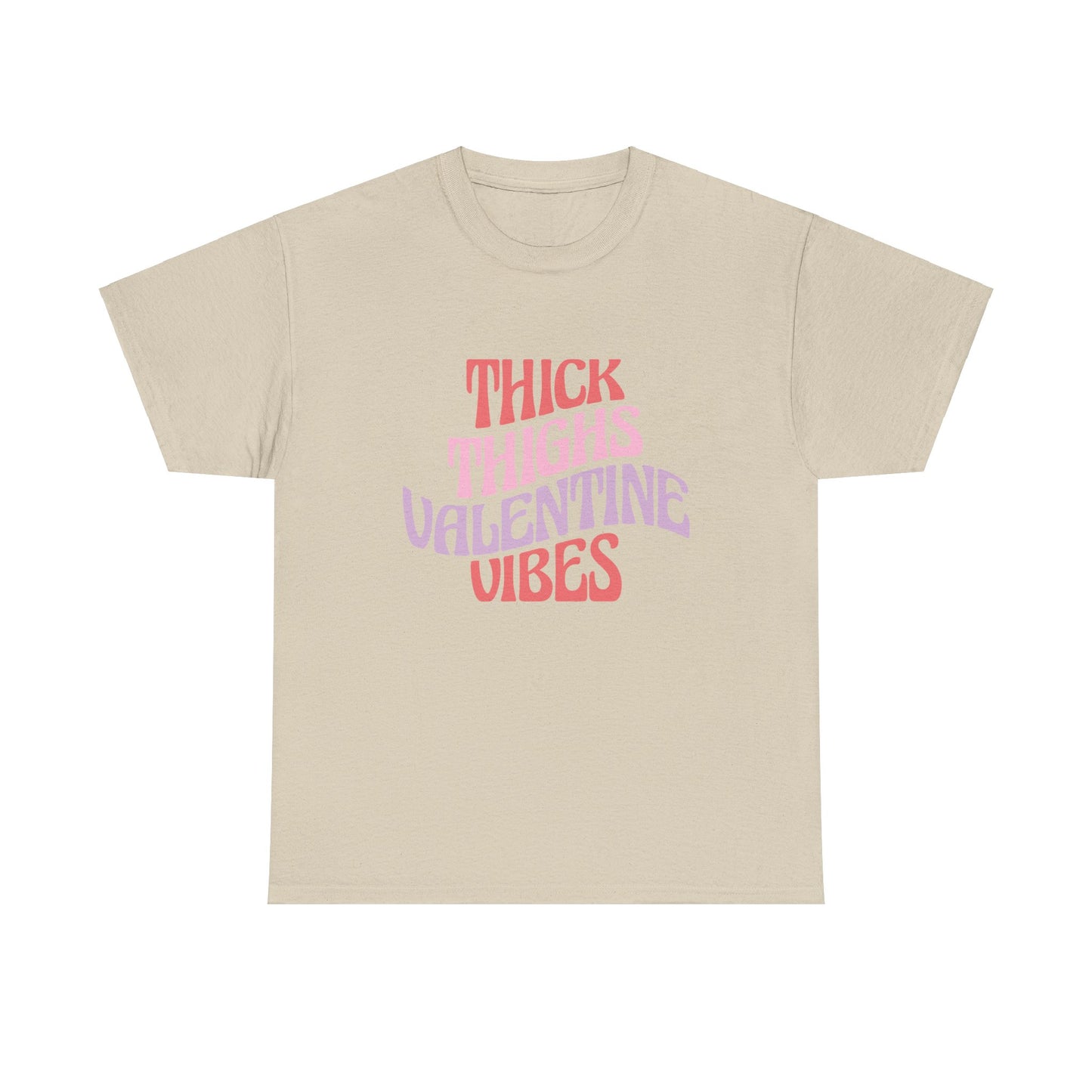 Thick Thigh Valentines Vibes Unisex Heavy Cotton Tee, Valentines Day T-Shirt, Casual Comfy Shirt, Thick Thigh Appreciation Top, Plus Size