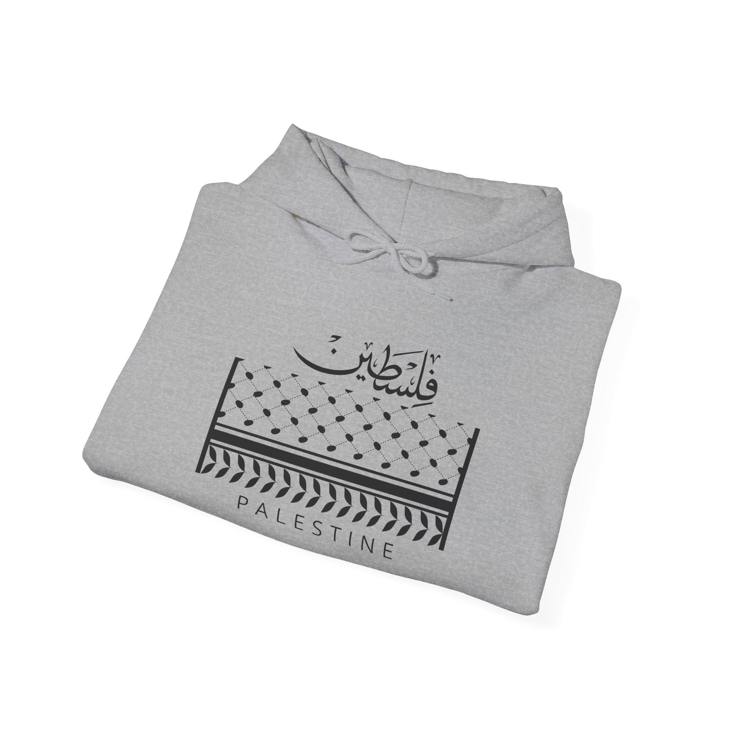 Palestine Keffiyeh Style Embroidered Hoodie - Unisex Sweatshirt, Arab Traditional Design, Palestinian Cultural Apparel, Middle Eastern