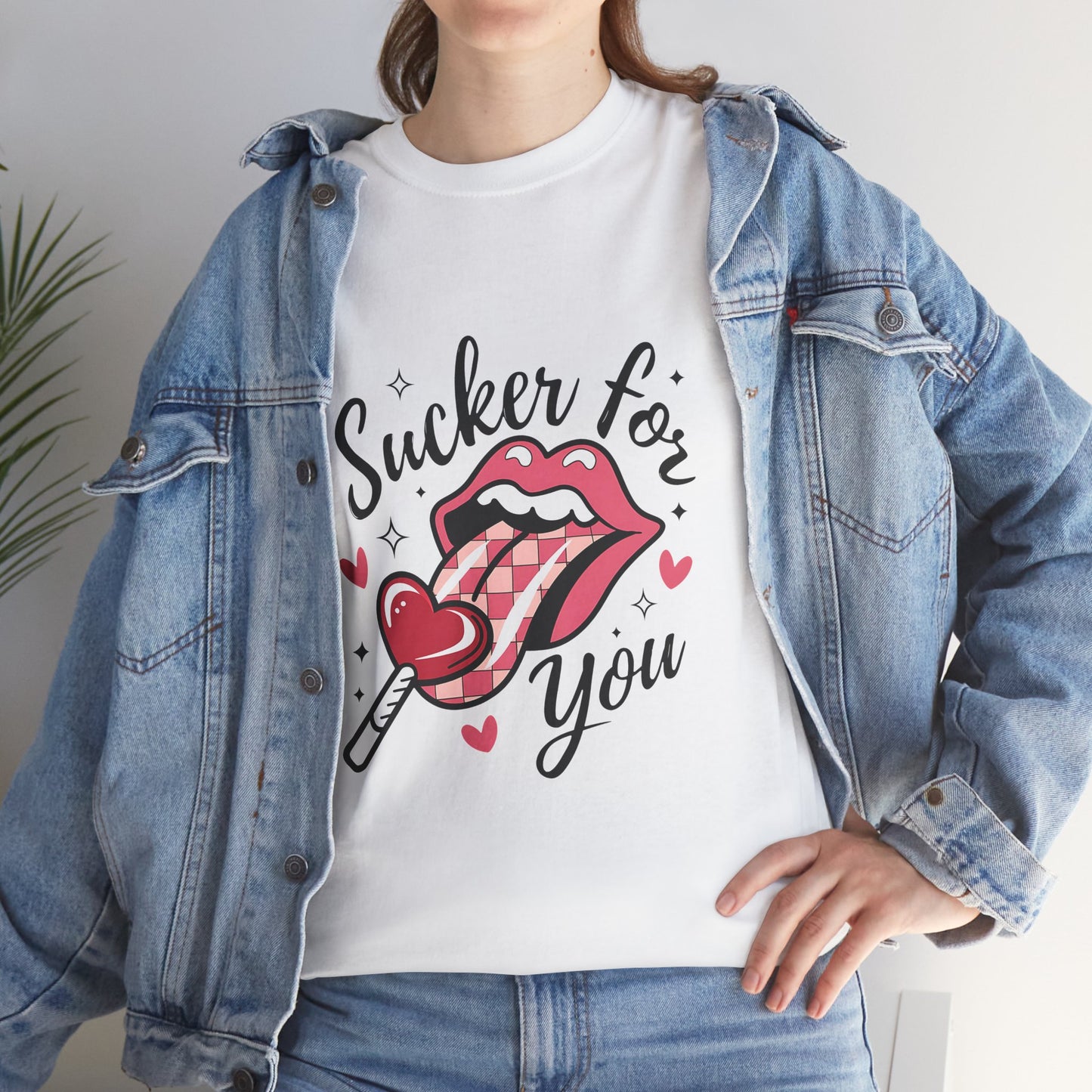 Cute Sucker for You Valentines Day Tshirt, Unisex Tee, Valentine's Day Gift, Funny Valentine Shirt, Heart Design Tee, Love Shirt