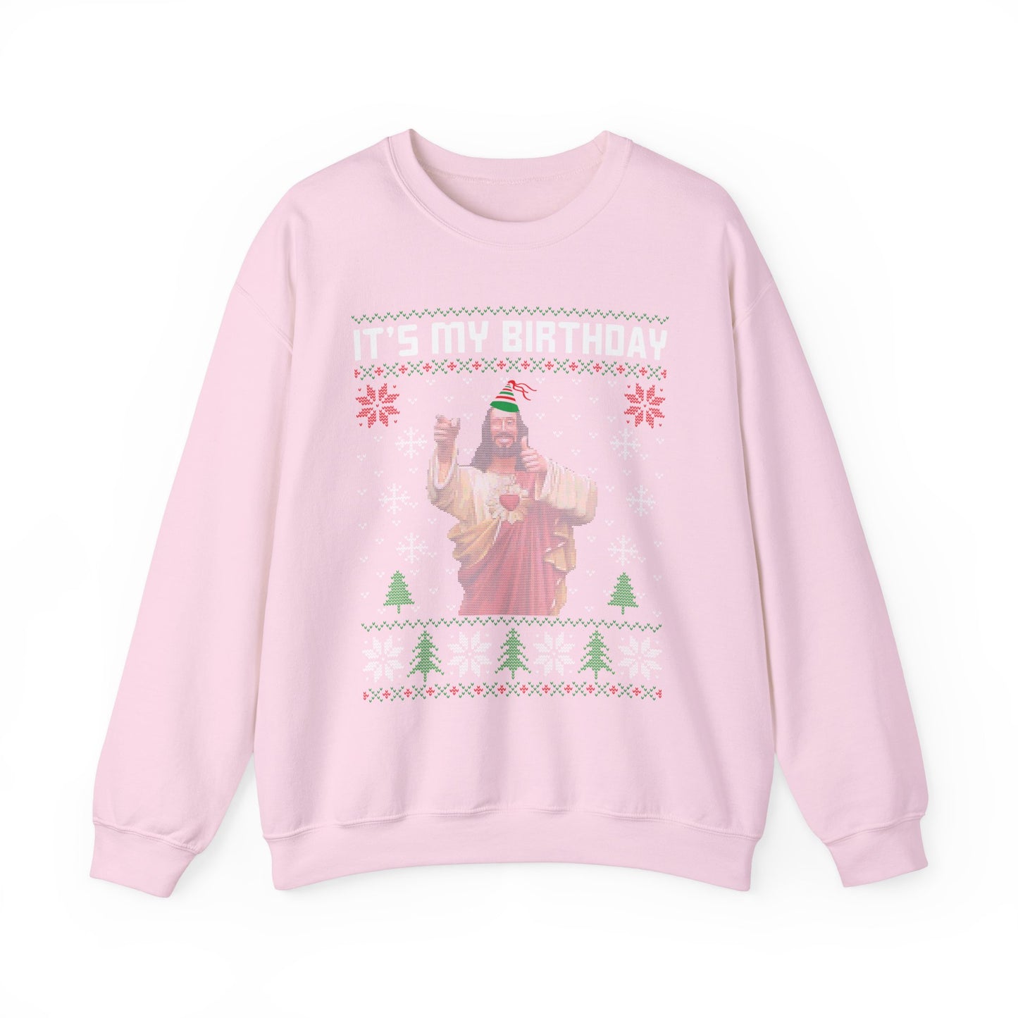 Crewneck Sweatshirt - 'Christ It's My Birthday' Ugly Sweater