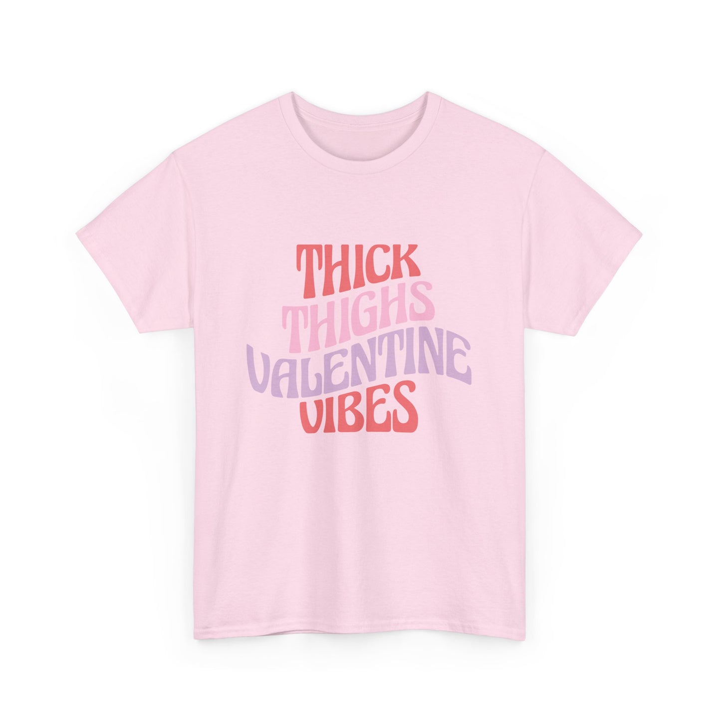 Thick Thigh Valentines Vibes Unisex Heavy Cotton Tee, Valentines Day T-Shirt, Casual Comfy Shirt, Thick Thigh Appreciation Top, Plus Size