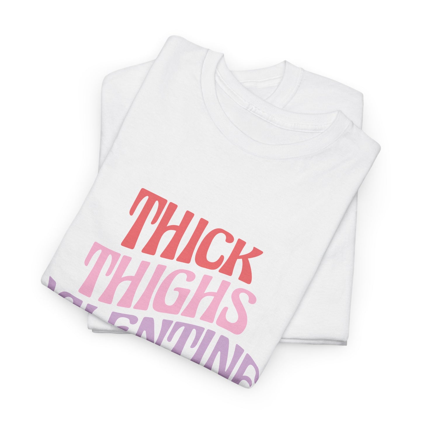 Thick Thigh Valentines Vibes Unisex Heavy Cotton Tee, Valentines Day T-Shirt, Casual Comfy Shirt, Thick Thigh Appreciation Top, Plus Size