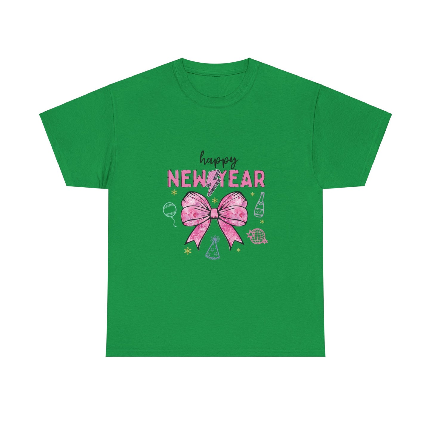 New Year Retro Tour Tshirt, Bows Party Tee, Confetti Fun Shirt, Unisex Heavy Cotton, Holiday Gift