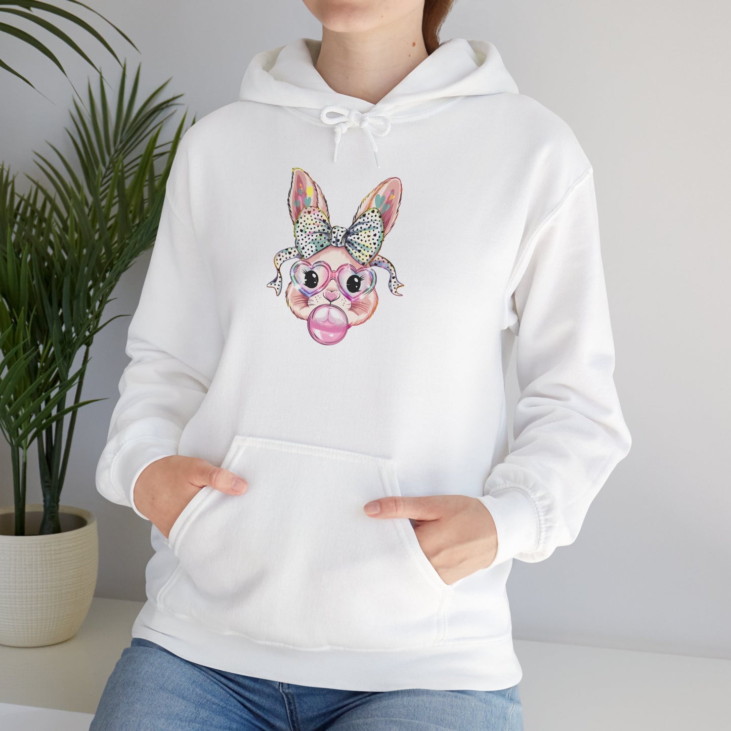 Glittery Bunny Easter Hoodie