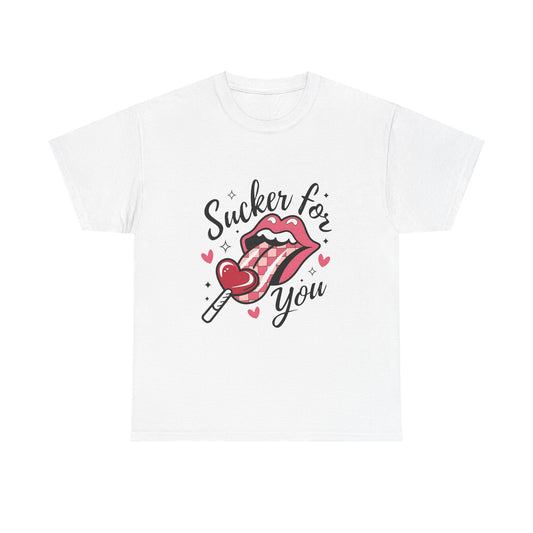 Cute Sucker for You Valentines Day Tshirt, Unisex Tee, Valentine's Day Gift, Funny Valentine Shirt, Heart Design Tee, Love Shirt