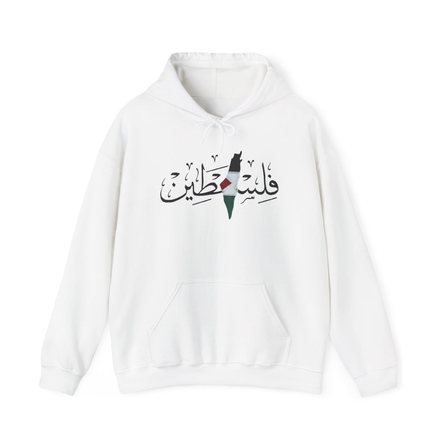 Palestine Map Embroidered Hoodie