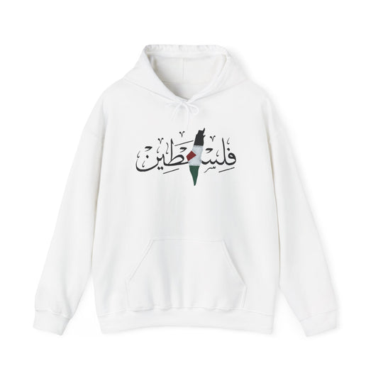 Palestine Map Embroidered Hoodie