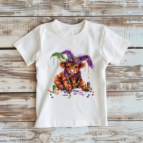 Mardi Gras Highland Cow