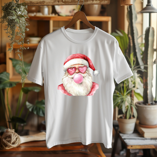 Retro Santa Chewing Bubble Gum